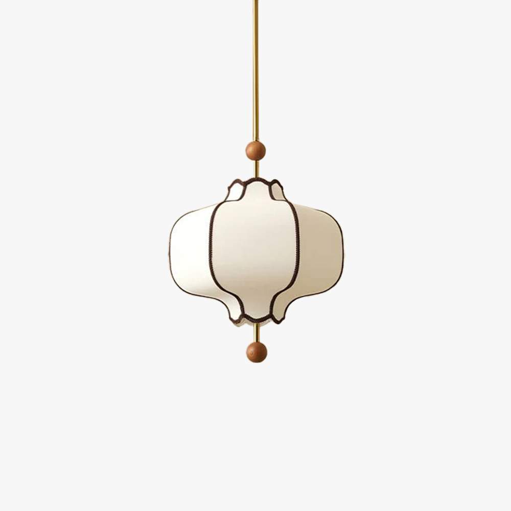 Ozawa Vintage Metal Wood Fabric Pendant Light Dining Room Bedroom