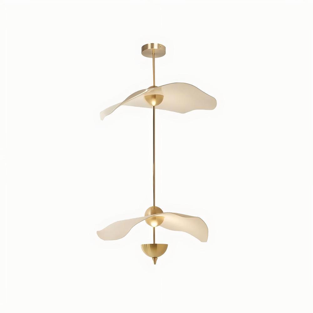 Carins Moderno Oro Metal Acrílico Lámpara Colgante Dormitorio Salón