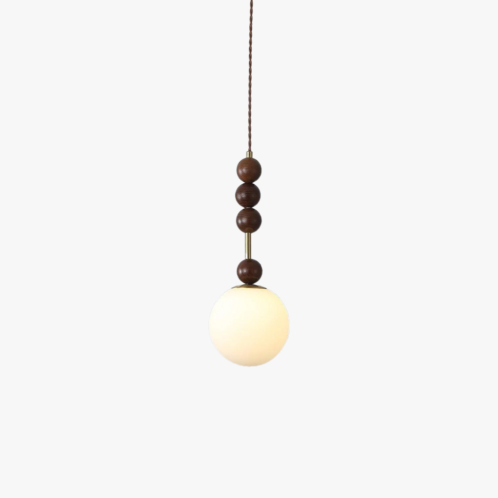 Hailie Minimalismo Metal Vidrio Madera Lámpara Colgante Dormitorio Salón
