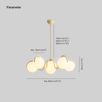 Valentina Antiguo Metal Vidrio Lámparas de Araña Dormitorio Salón