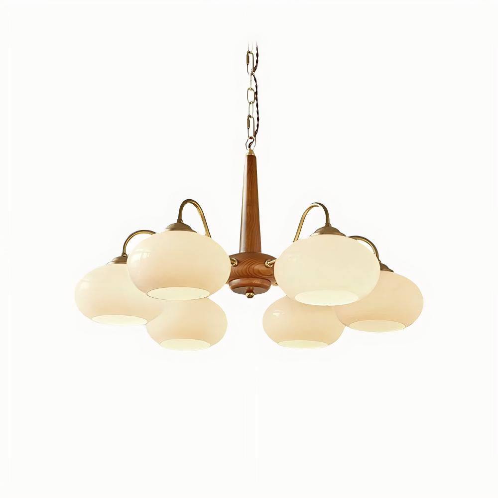 Valentina Antiguo Madera Vidrio Lámparas de Araña Sombras Salón Comedor