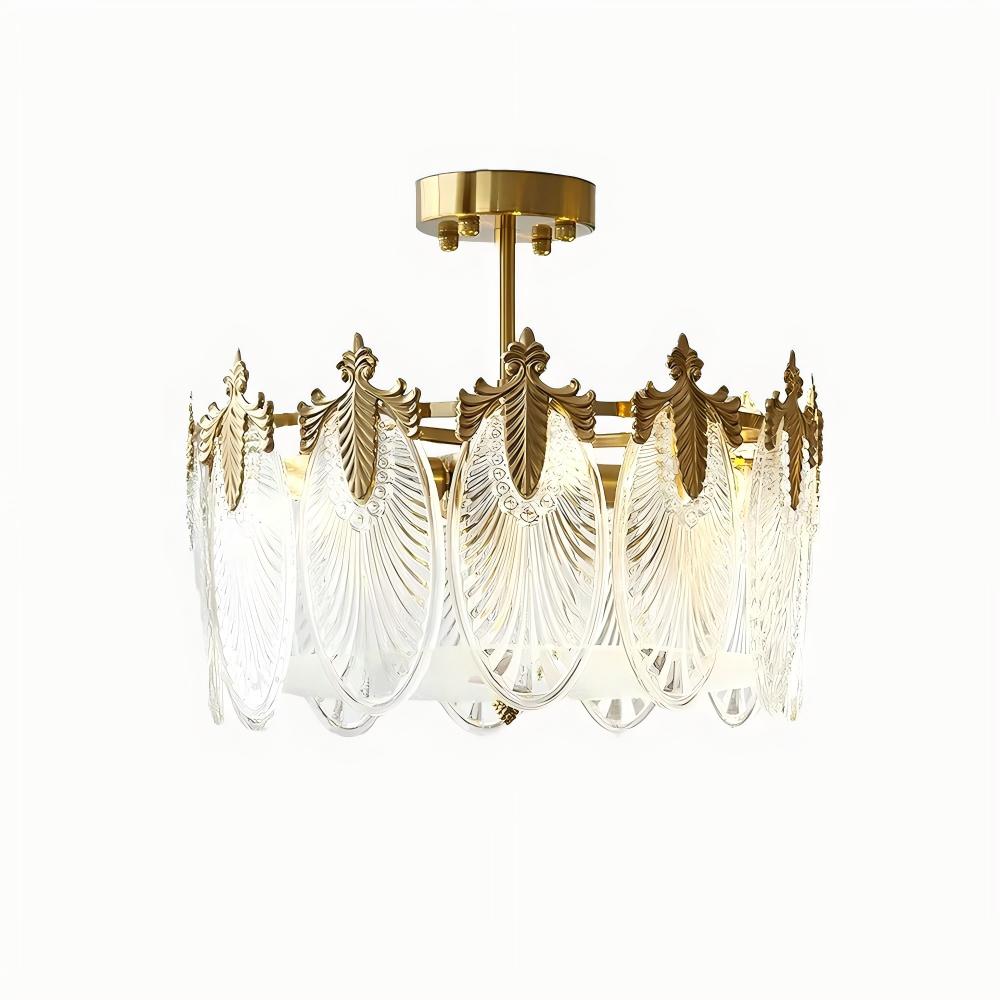 Alessio Antiguo Lujo Vidrio Redondo Lámparas de Araña Salón Comedor