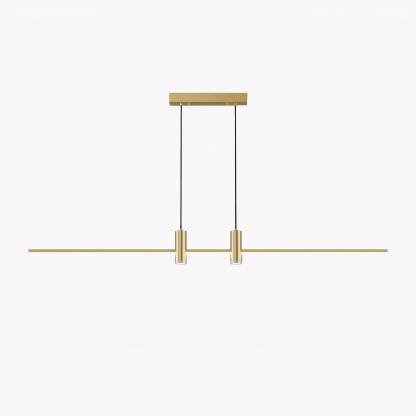 Edge Moderno Inusual Largo Metal Lámpara Colgante Salón Comedor