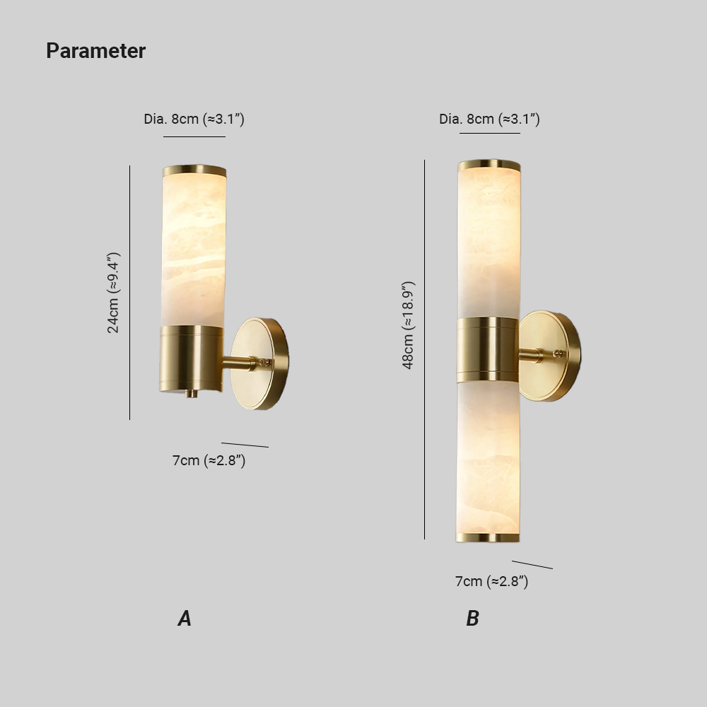 Alessio Moderno Clásico Alabastro Lámpara de Pared Sombras Dormitorio Salón
