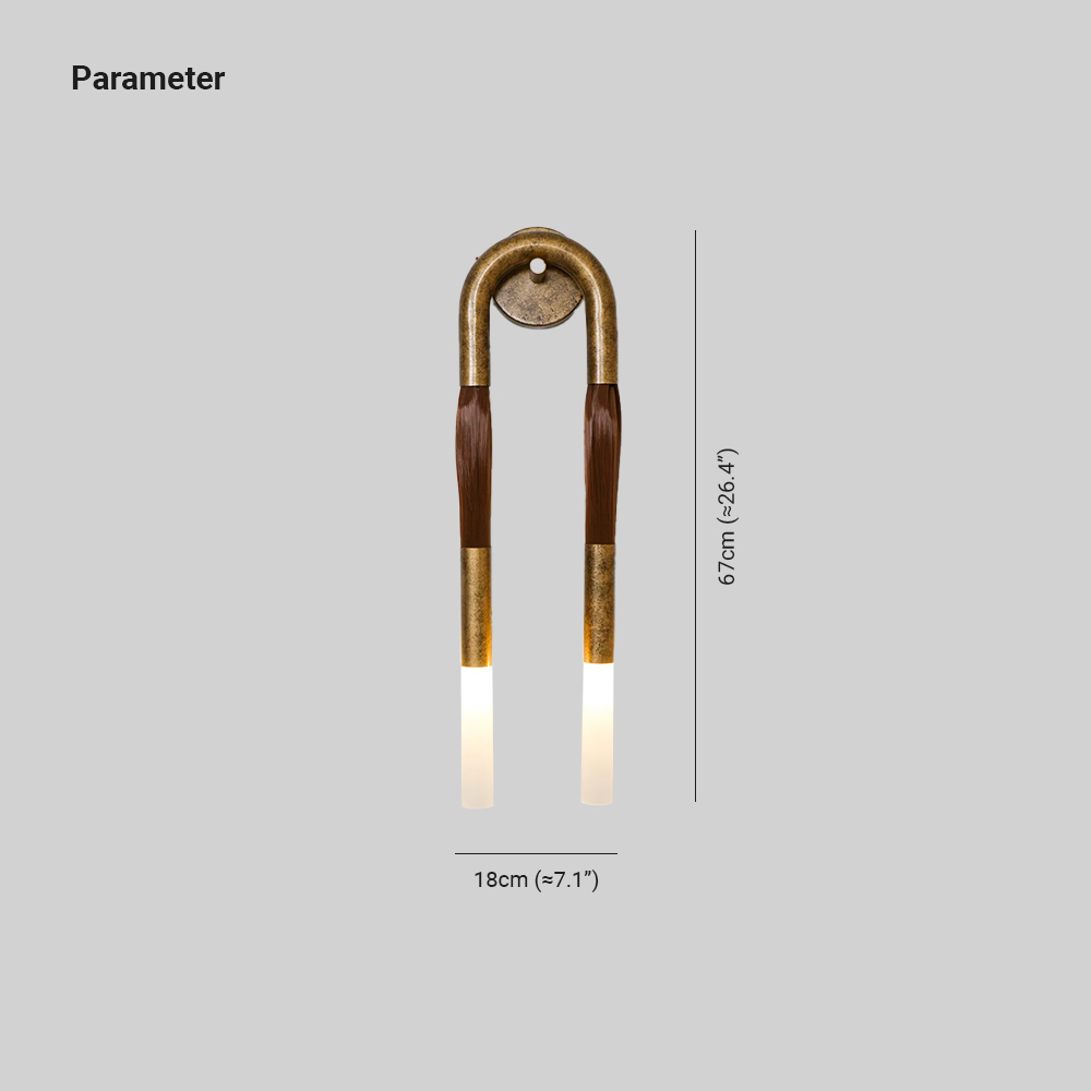 Alessio Antiguo Metal Vidrio Crin Lámpara de Pared Dormitorio Salón