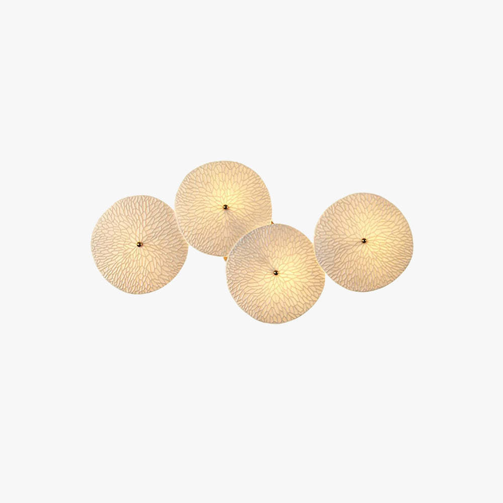 Hakka Contemporary Ceramic Brass Lotus Petal Wall Light