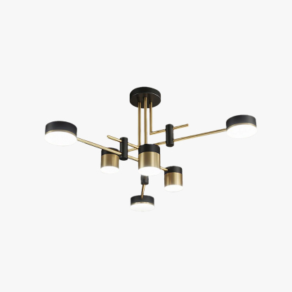 Valentina Moderno Oro Negro Metal Acrílico Colgante Luz Dormitorio Sala de estar