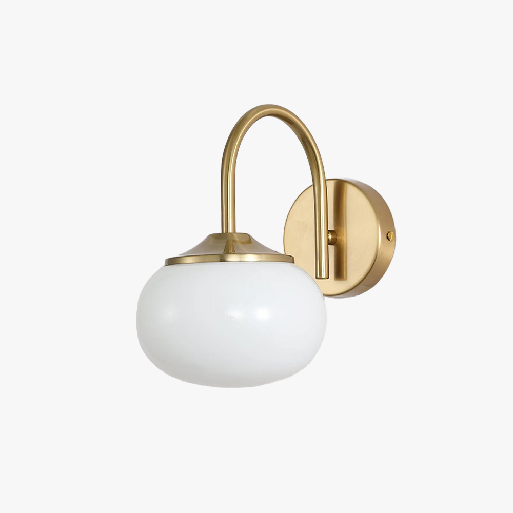 Carins Minimalismo Blanco Rosa Beige Metal Vidrio Pared Lámpara Dormitorio Sala de estar