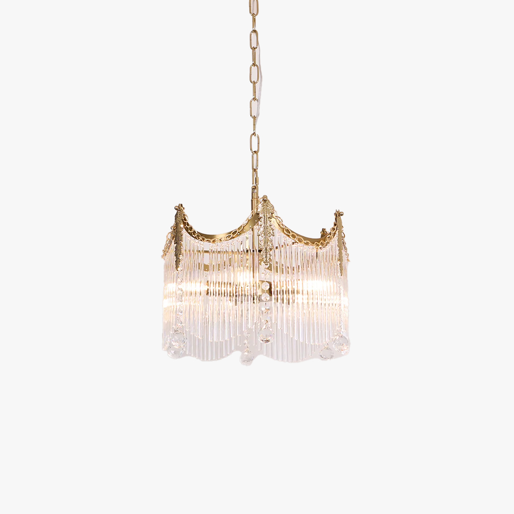 Marilyn Vintage Cobre Metal Vidrio Colgante Luz Dormitorio Sala