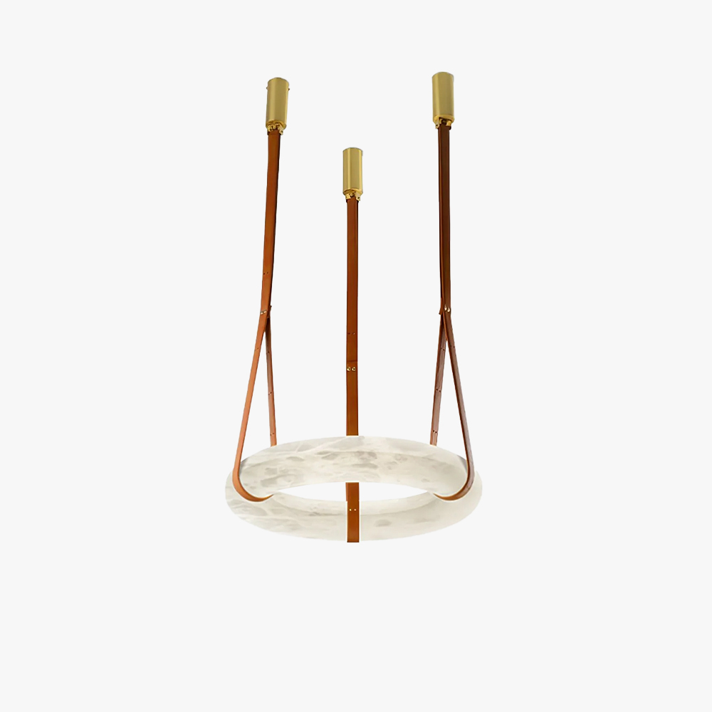 Hailie Vintage Unusual Resin Leather Pendant Light Living Dining Room