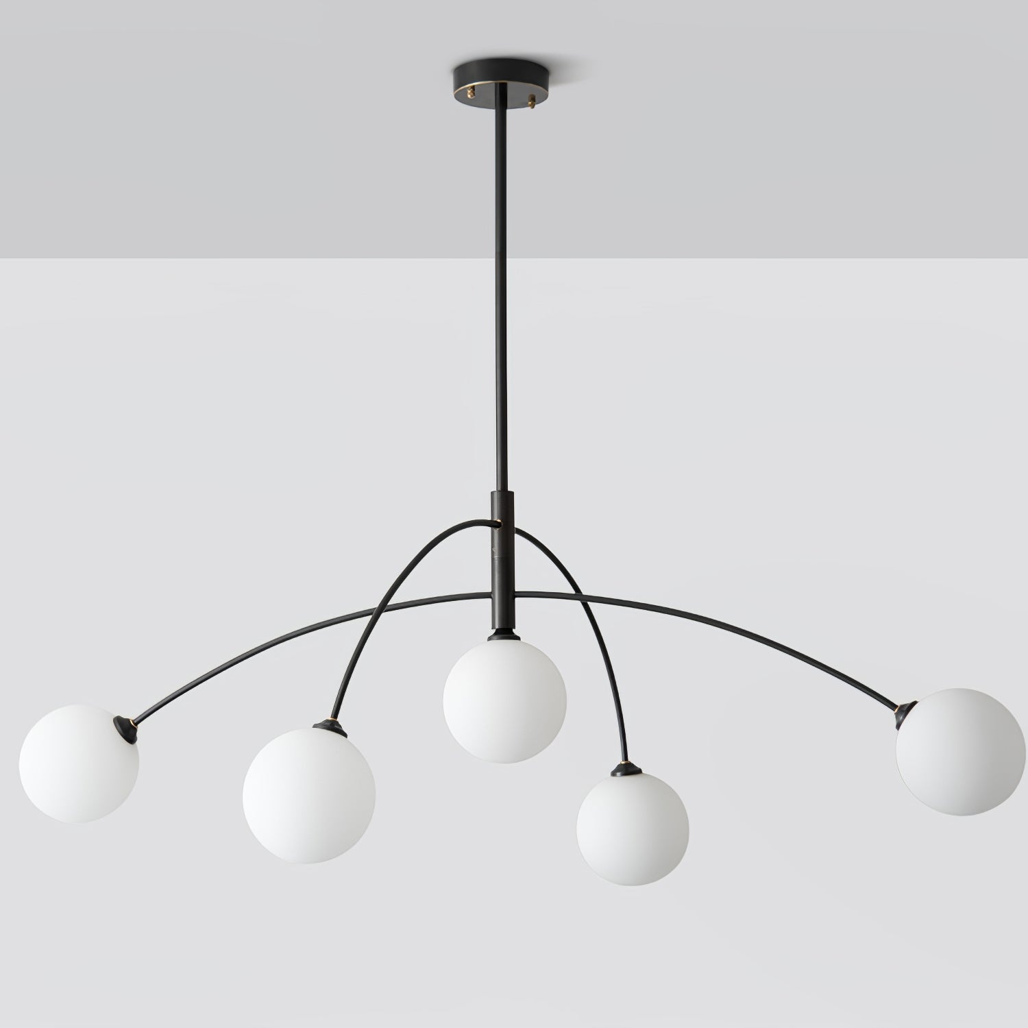 Halo Linear Globe Glass Chandelier