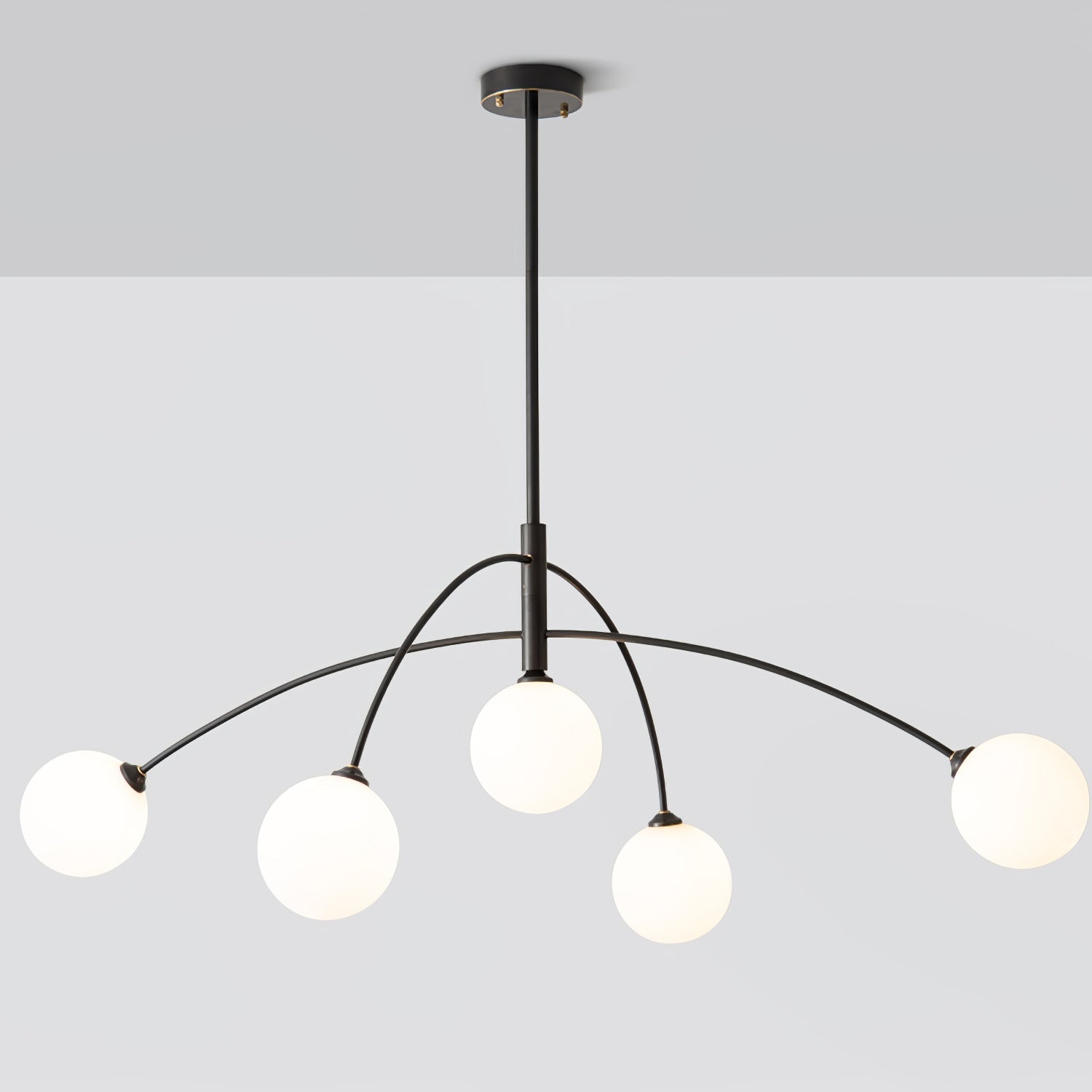 Halo Linear Globe Glass Chandelier