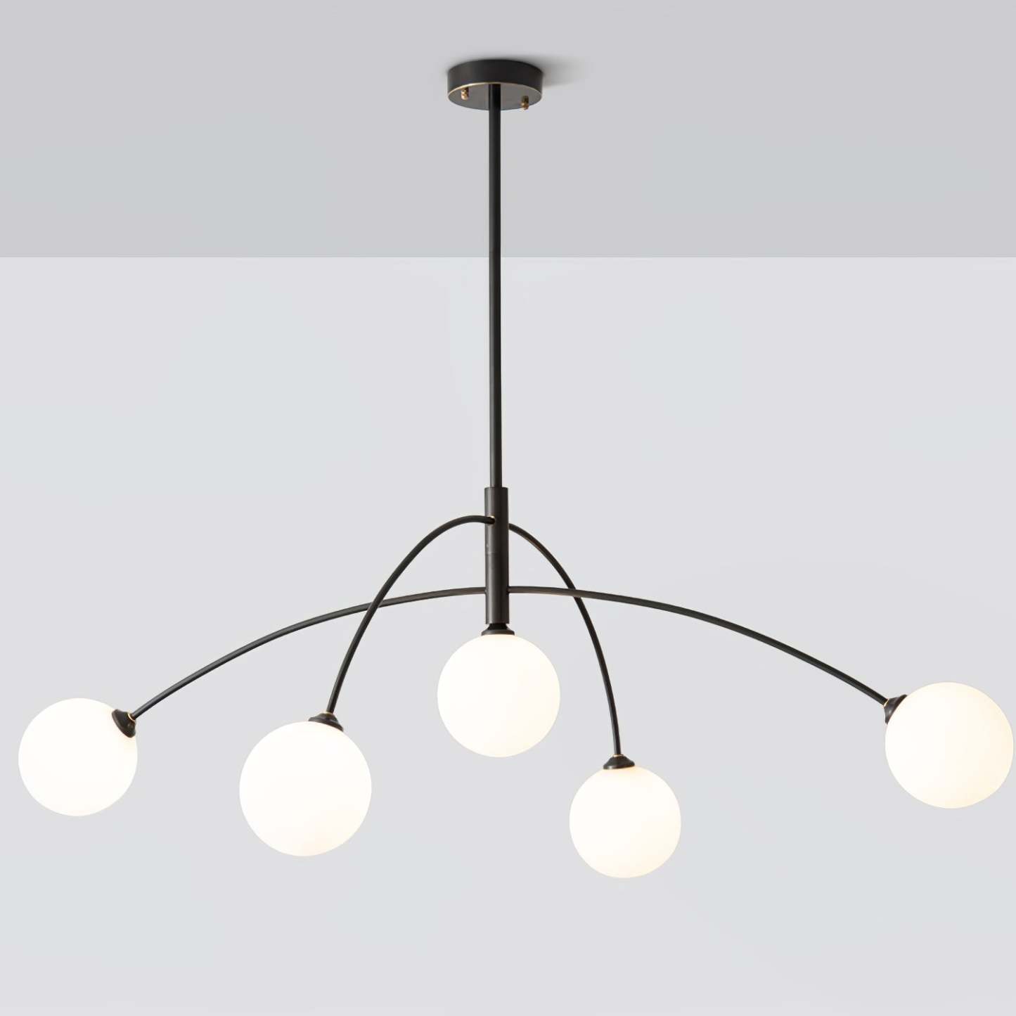 Halo Linear Globe Glass Chandelier