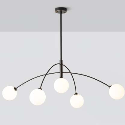 Halo Linear Globe Glass Chandelier