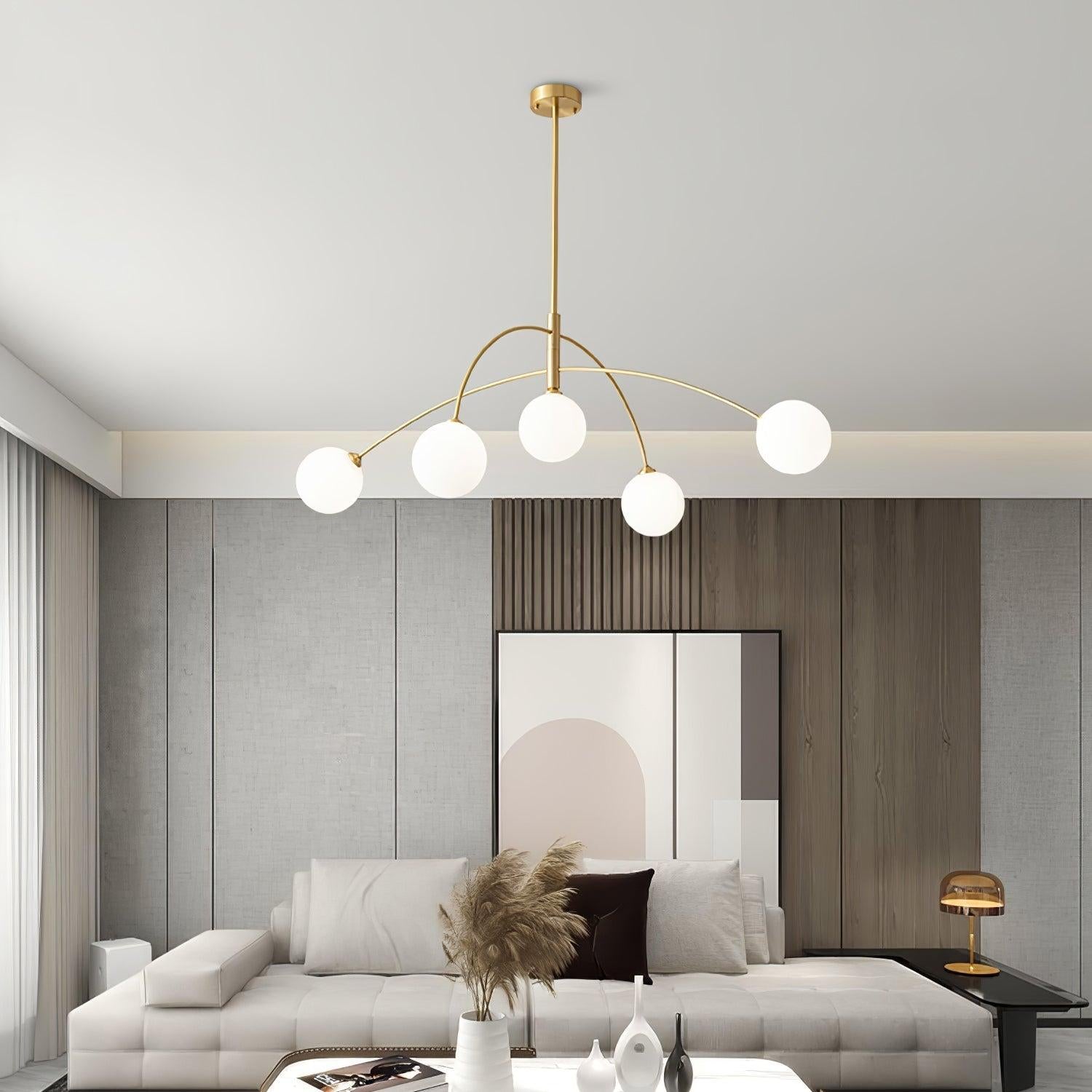 Halo Linear Globe Glass Chandelier