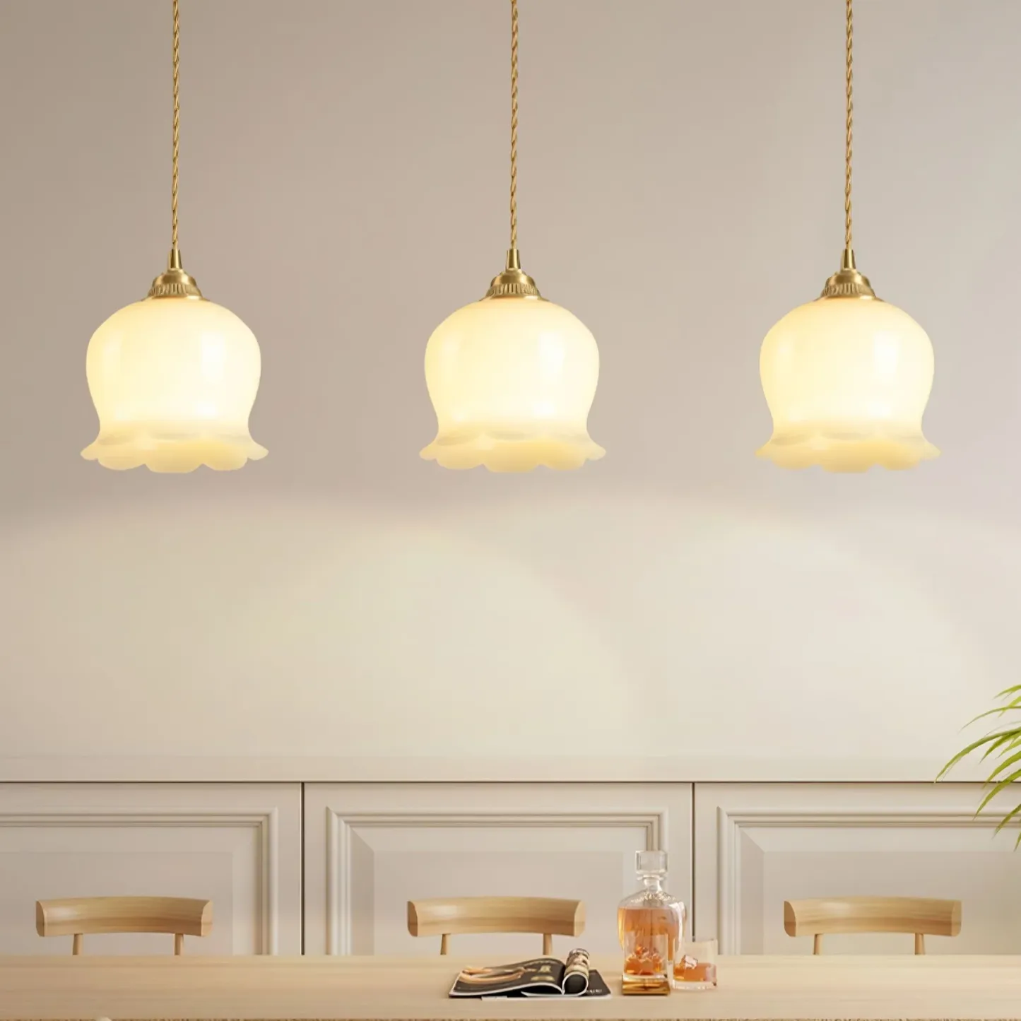 Carins Vintage Flower Resin Pendant Light Bedroom Living Dining Room