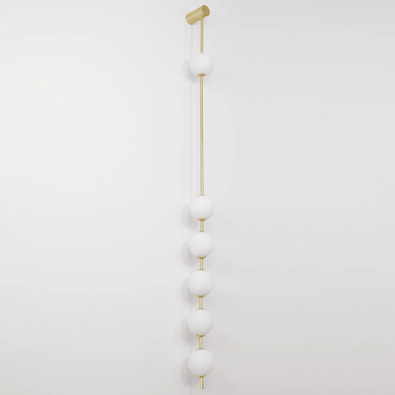 Edge Minimalism Metal Glass Wall Lamp Bedroom Living Room