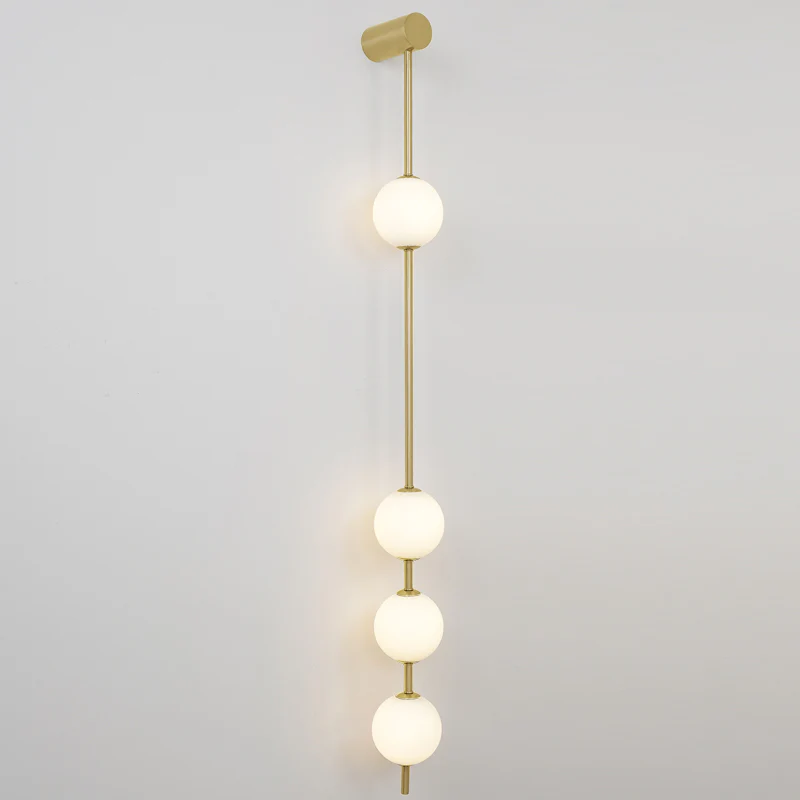 Edge Minimalism Metal Glass Wall Lamp Bedroom Living Room