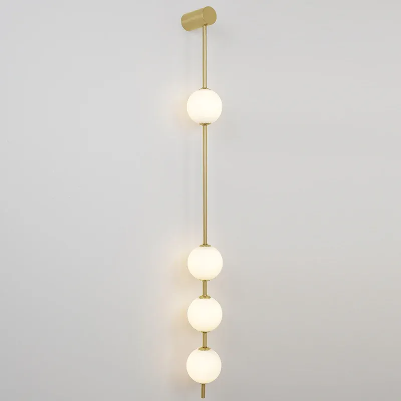 Edge Minimalism Metal Glass Wall Lamp Bedroom Living Room