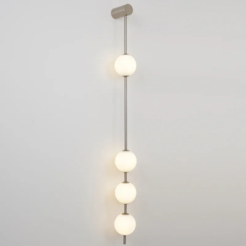 Edge Minimalism Metal Glass Wall Lamp Bedroom Living Room