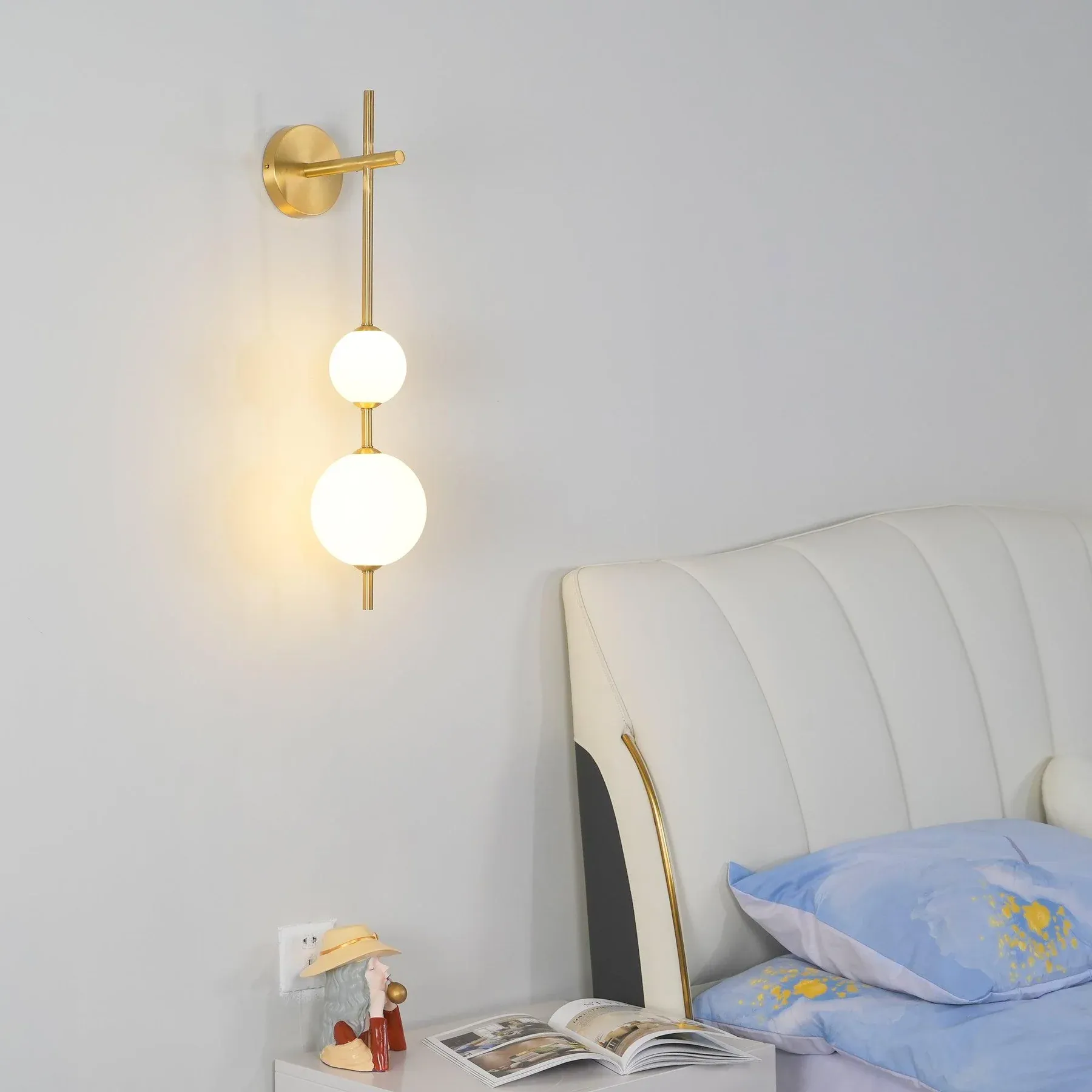 Edge Minimalismo Metal Vidrio Plástico Lámpara de Pared Dormitorio Salón