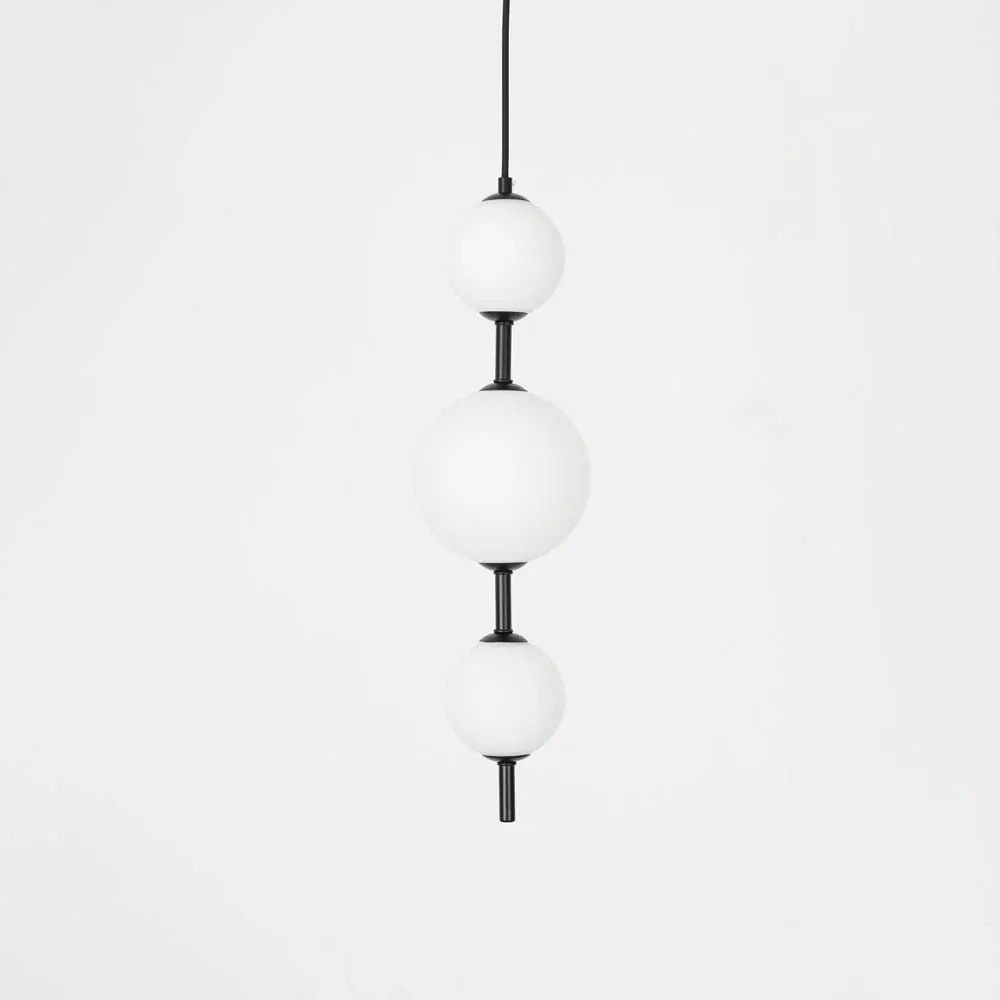 Edge Minimalism Brass Black Metal Glass Pendant Light Bedroom Living Room