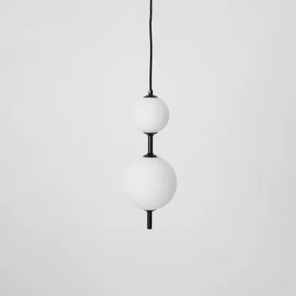 Edge Minimalism Brass Black Metal Glass Pendant Light Bedroom Living Room