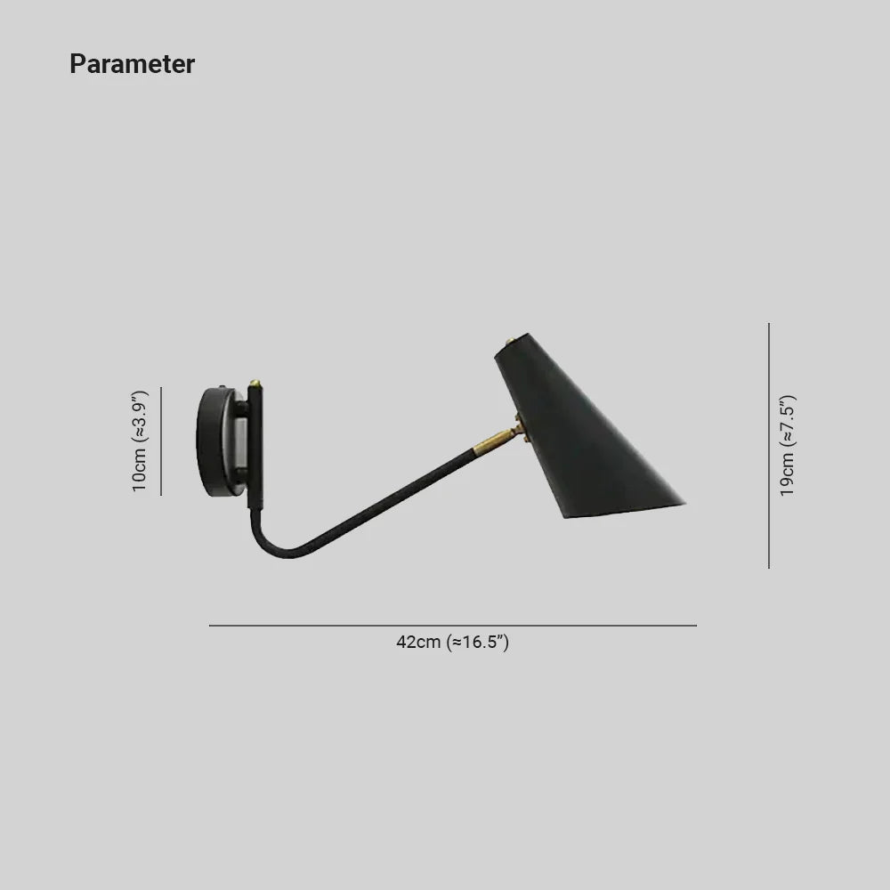 Brady Vintage Metal Giratorio Aplique de Pared, Dorado/Negro