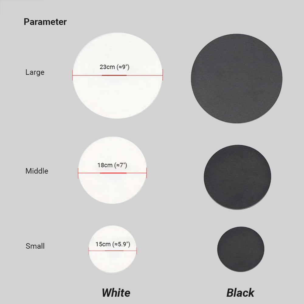 Orr Minimalista Moderno Redondo/Cuadrado Metal LED Aplique de Pared Exterior, Negro/Blanco