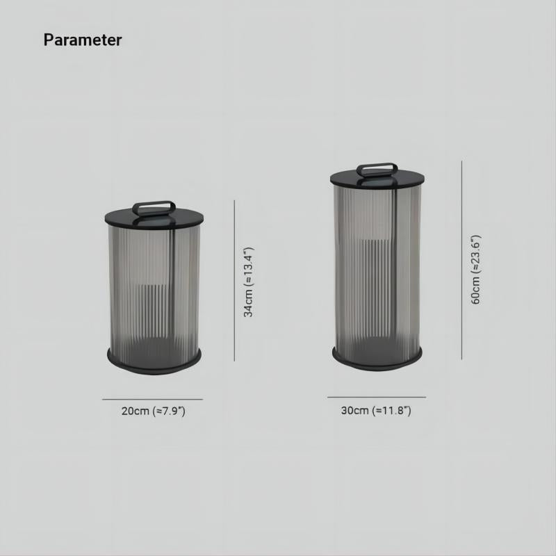 Orr Moderno Geométrico Metal/Vidrio Lámpara de Pie Exterior, Negro