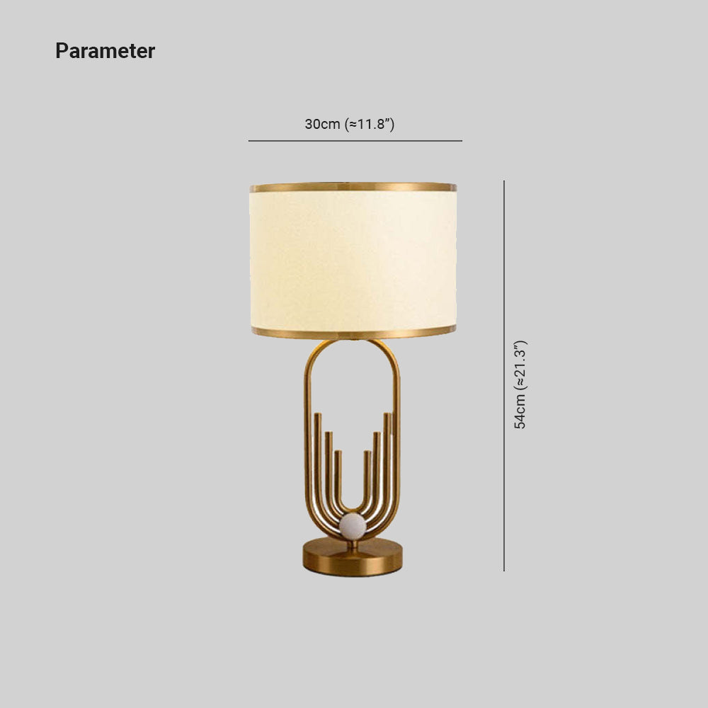Sano Table/Floor Lamp Landscape, Metal/Fabric, Bedroom