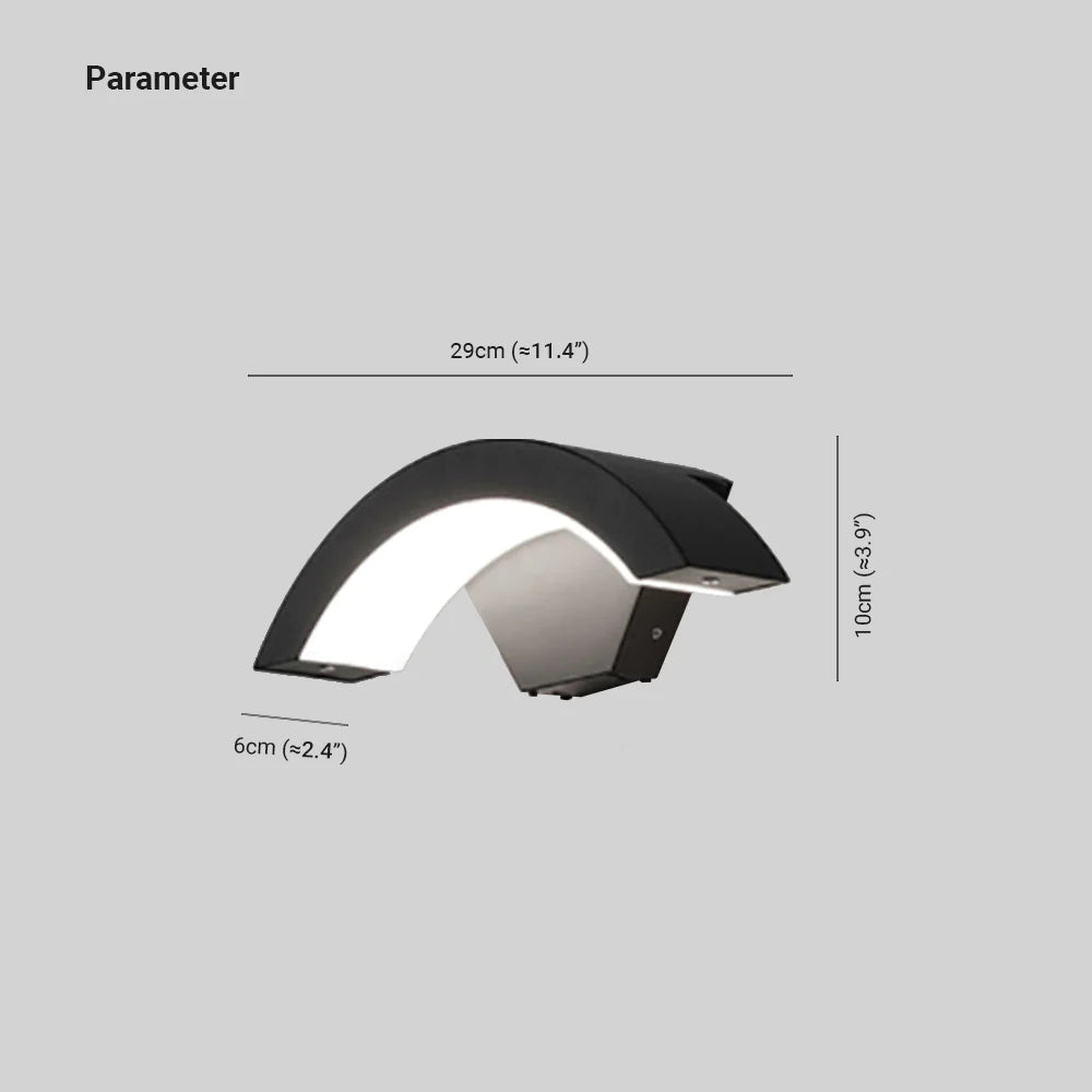 Nordic Moderno Minimalista Metal LED Apliques de Pared, Negro