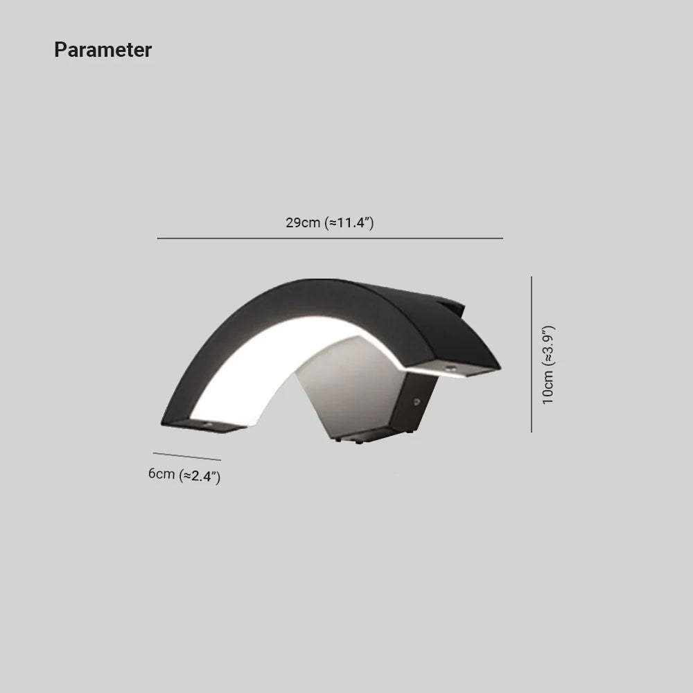 Nordic Moderno Minimalista Metal LED Apliques de Pared Negro
