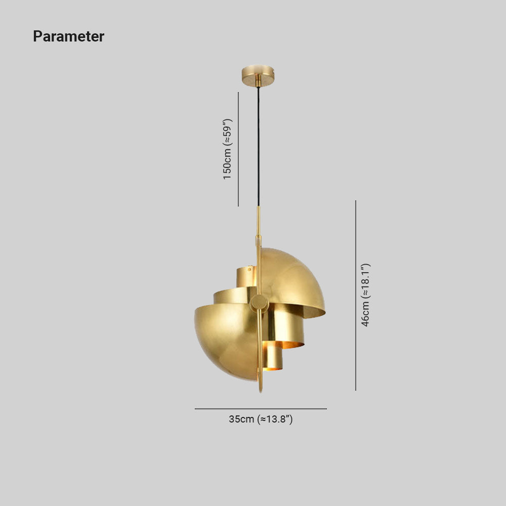 Modern Geometric Metal Pendant Light, Kitchen Island