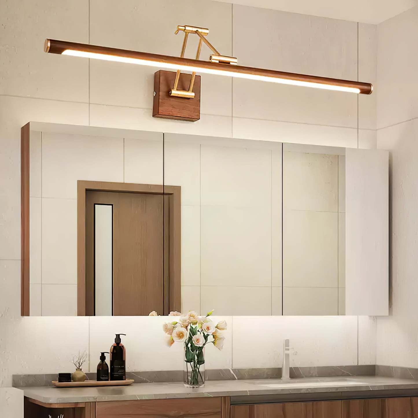 Walnut Color Linear Adjustable Aplique