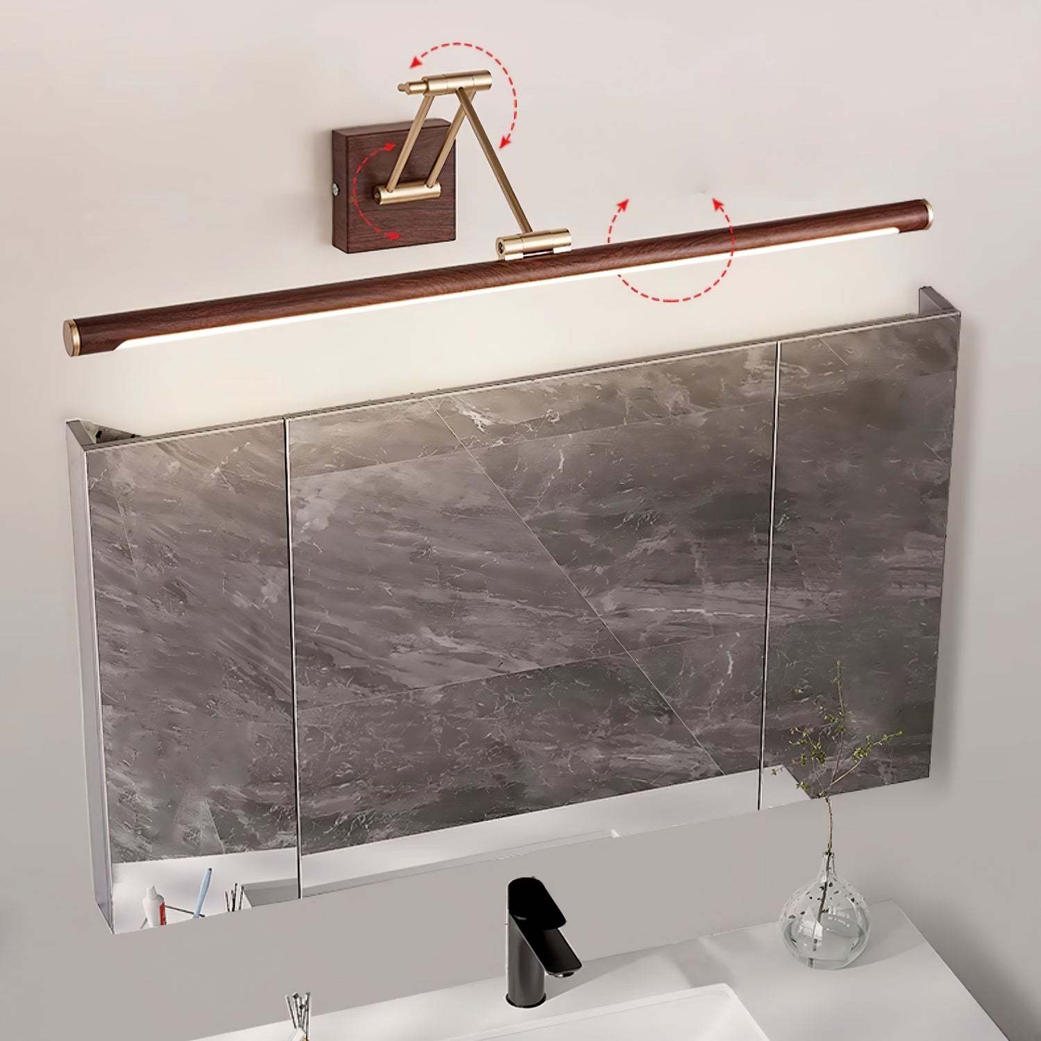 Walnut Color Linear Adjustable Aplique