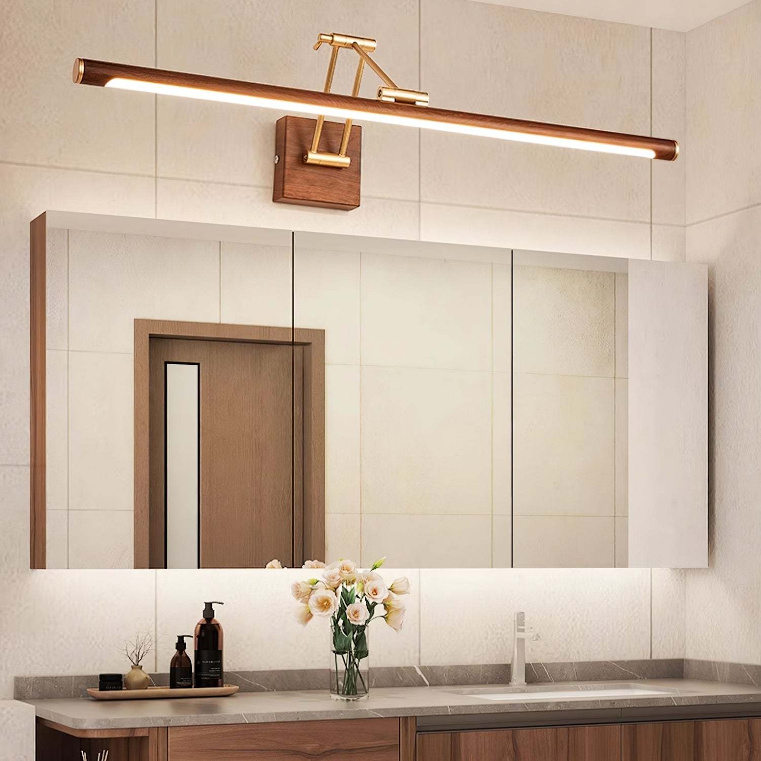 Walnut Color Linear Adjustable Aplique