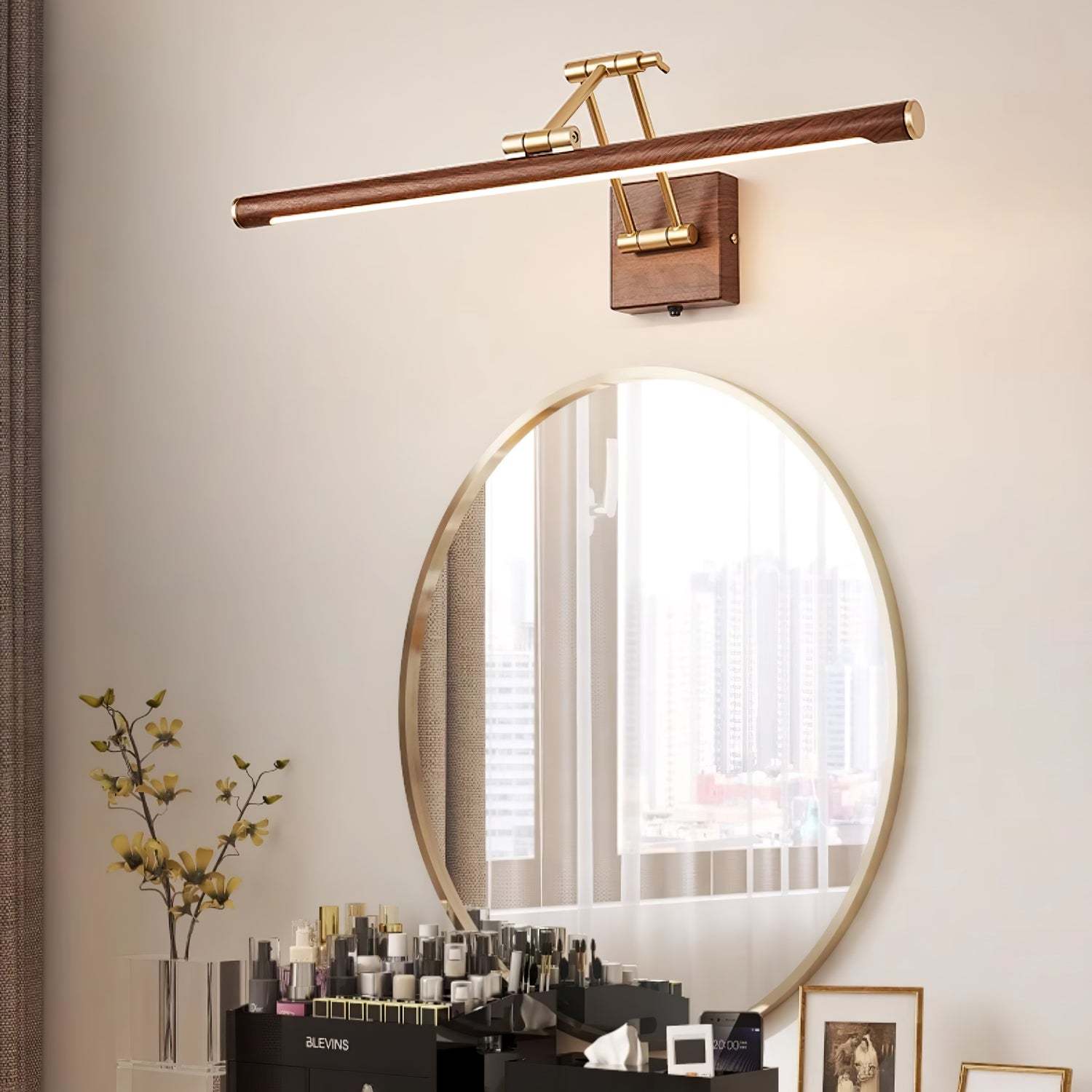 Walnut Color Linear Adjustable Aplique