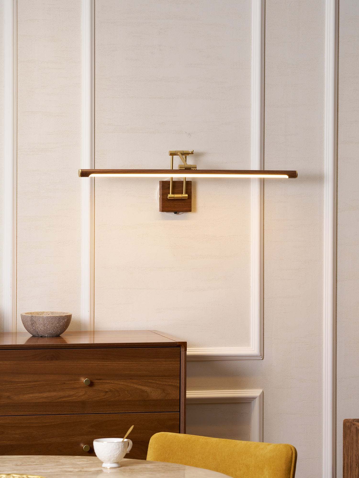 Walnut Color Linear Adjustable Aplique
