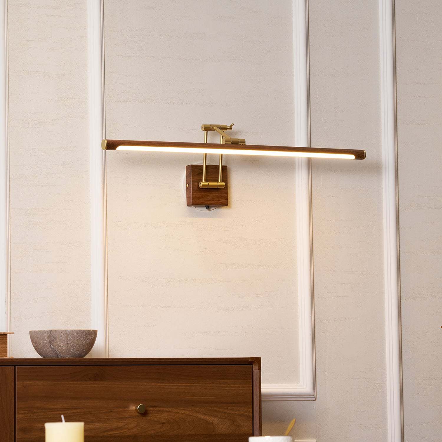 Walnut Color Linear Adjustable Aplique