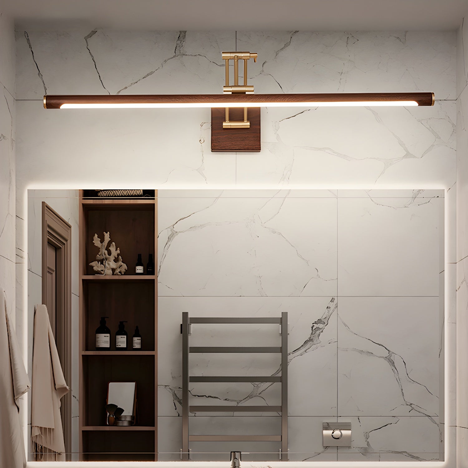 Walnut Color Linear Adjustable Aplique