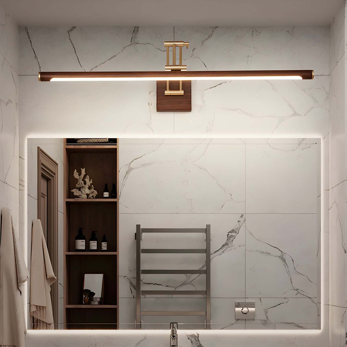 Walnut Color Linear Adjustable Aplique