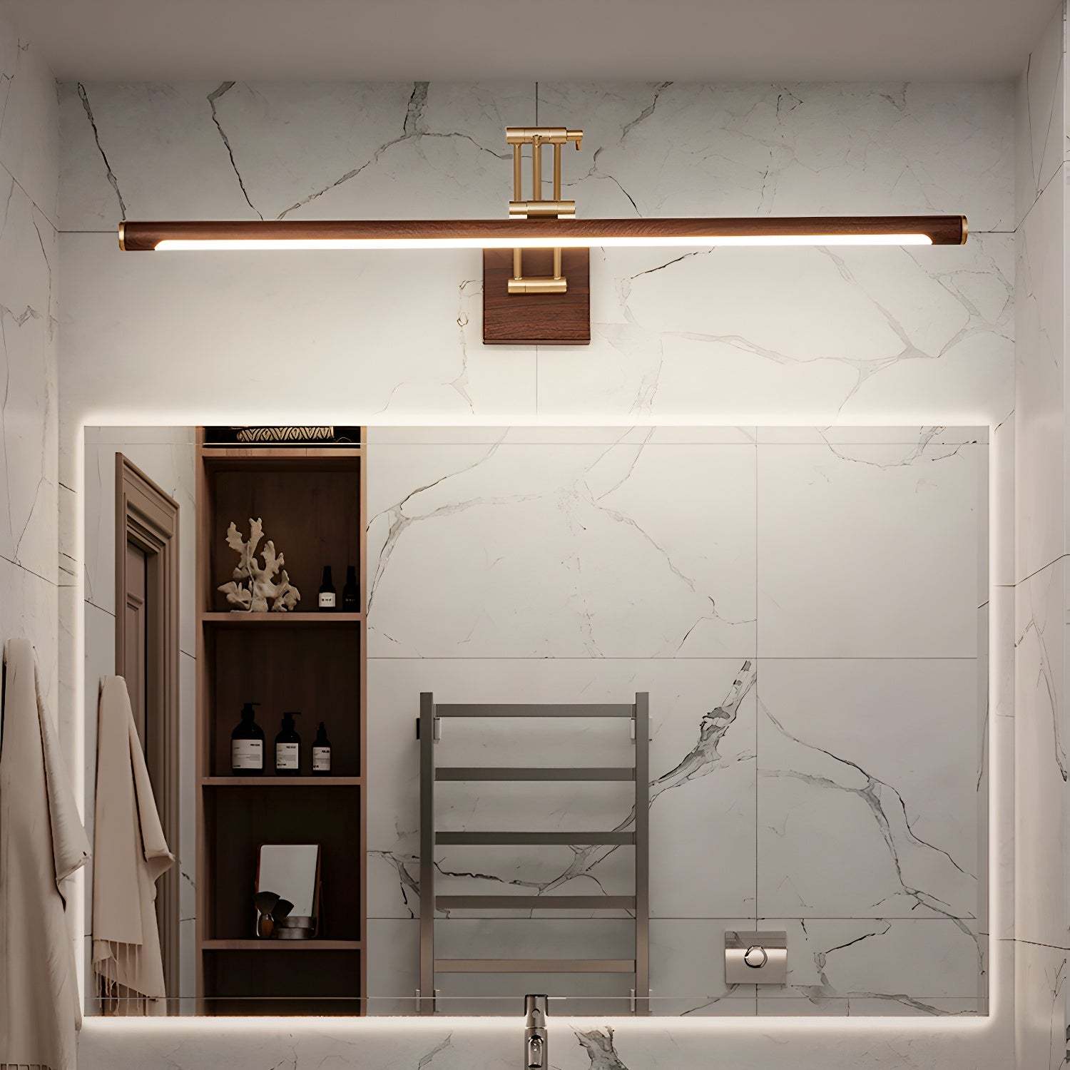 Walnut Color Linear Adjustable Aplique