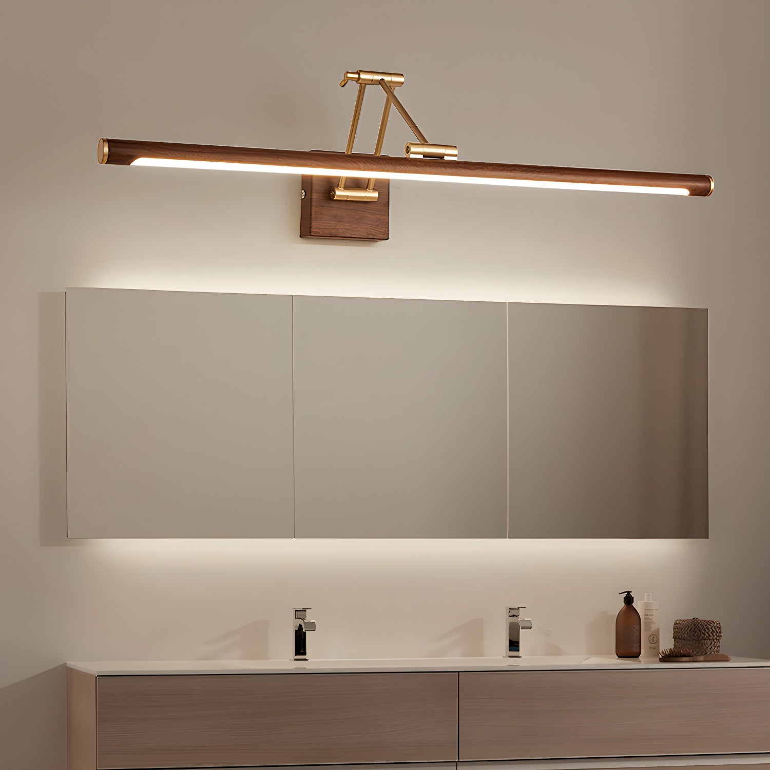 Walnut Color Linear Adjustable Aplique