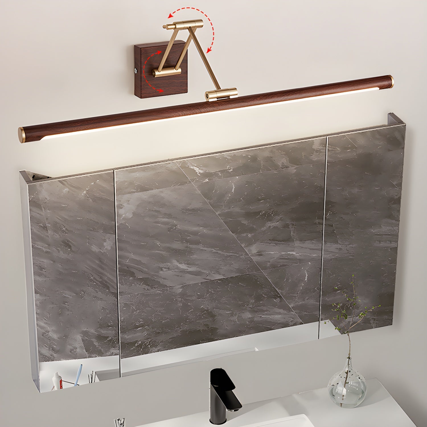 Walnut Color Linear Adjustable Aplique