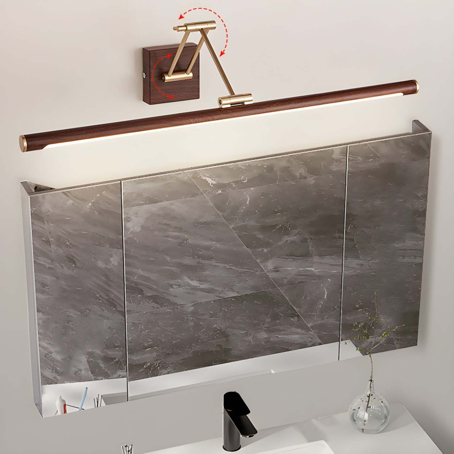 Walnut Color Linear Adjustable Aplique