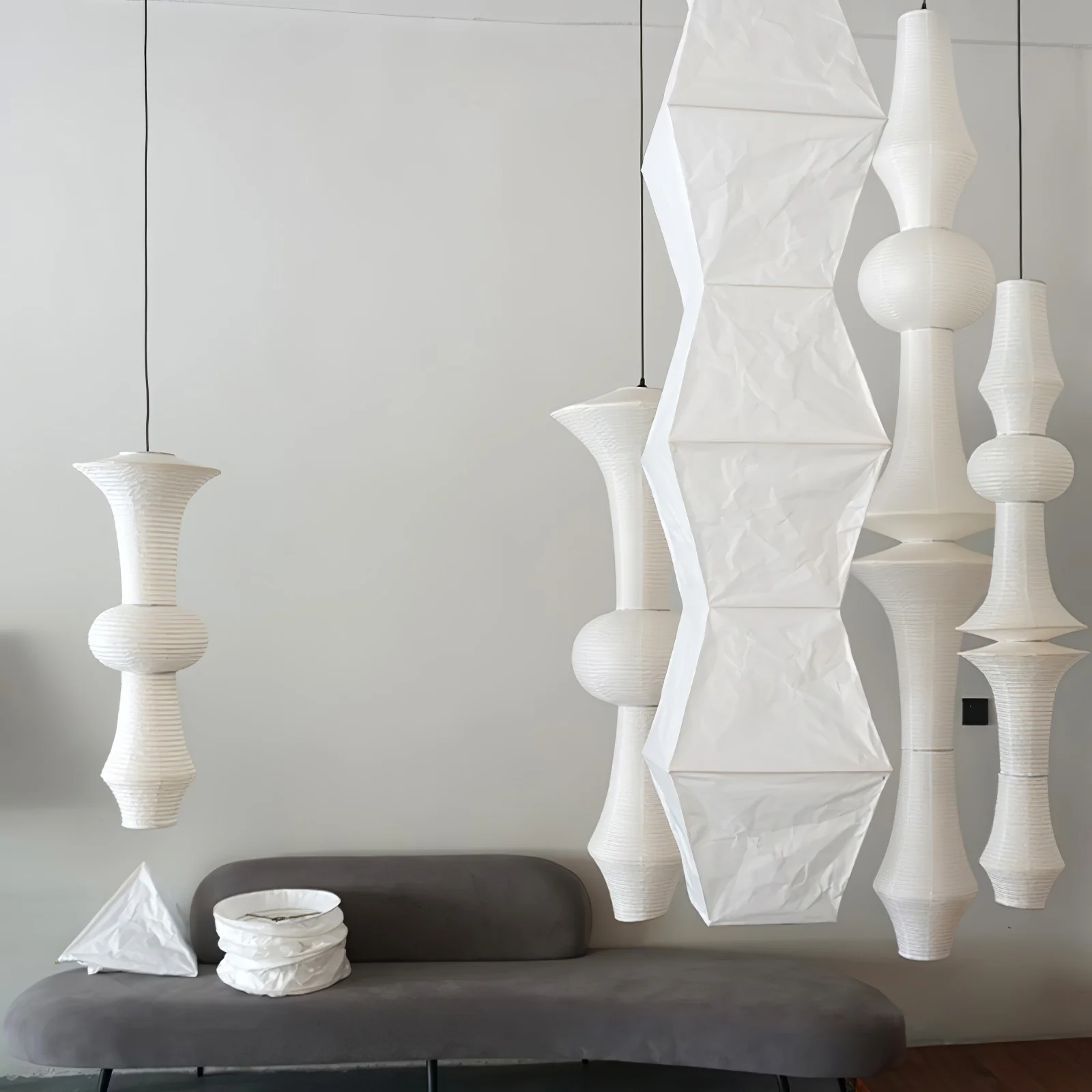 Renée Geométrico Estilo Metal Papel Lámpara Colgante Dormitorio Salón