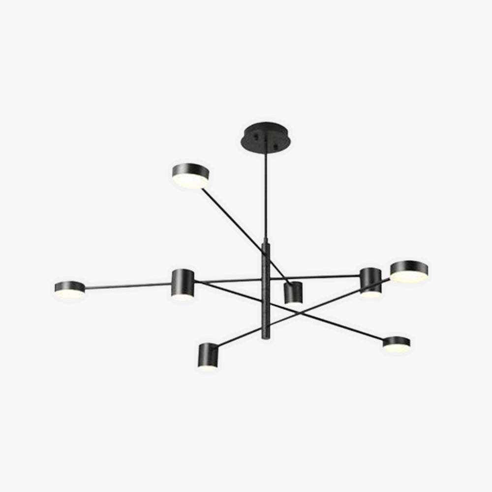 Weiss Moderno Industria Rama LED Lámpara Colgante Negro/Oro Dormitorio/ Salón Metal