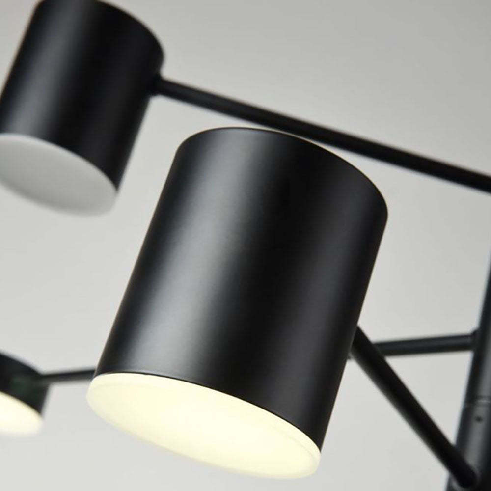 Weiss Moderno Industria Rama LED Lámpara Colgante Negro/Oro Dormitorio/ Salón Metal