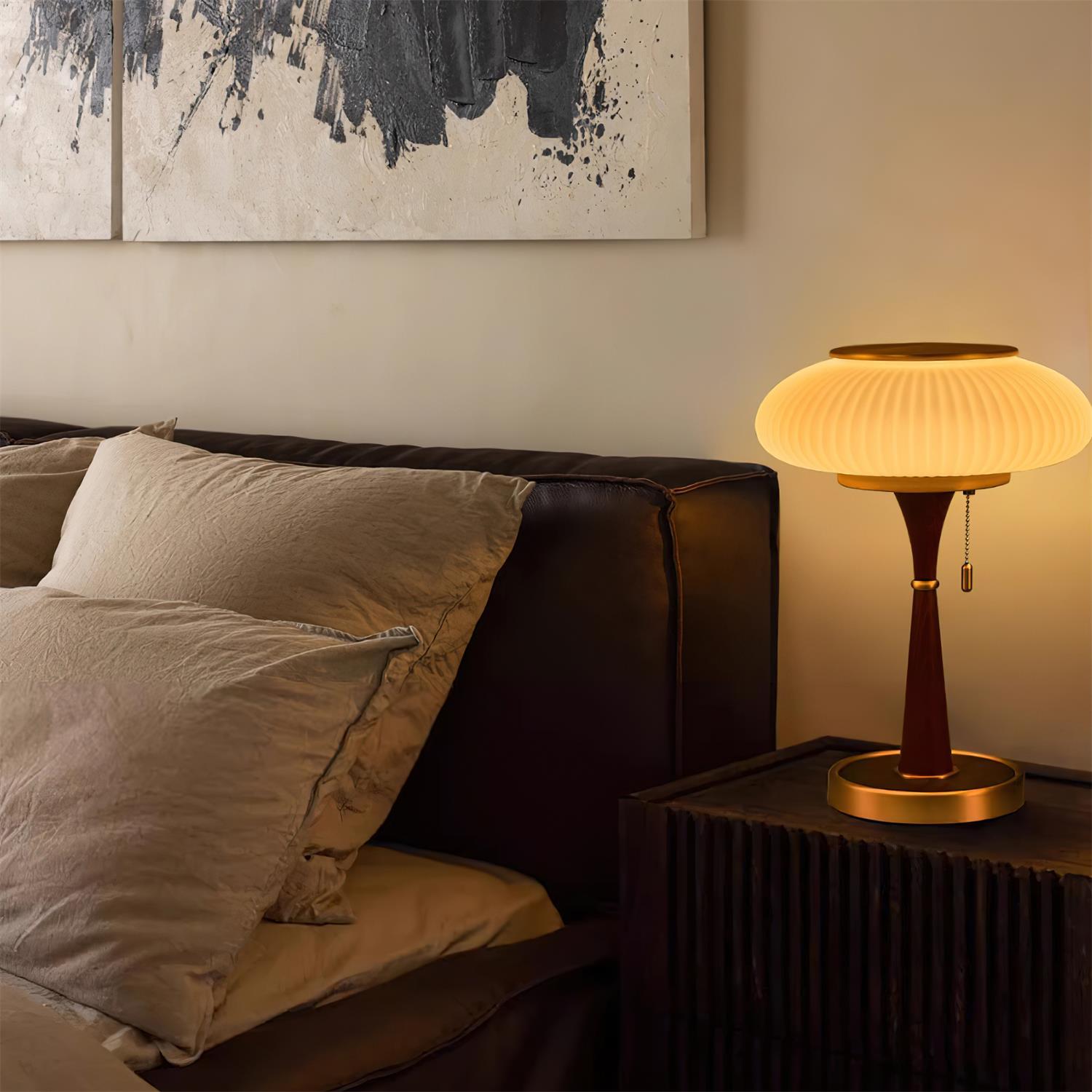 Drift Wood and Glass Table Lamp